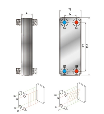 High Quality Phe Stainless Steel Brazed Plate Heat Exchanr Equipment Motor Core Farm Use New Used Condition