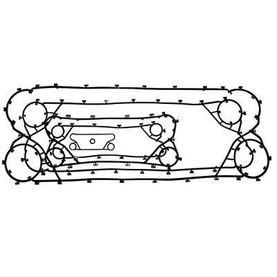 Plate Heat Exchanger Gasket Detachable Plate Heat Exchanger Gasket Ethylene Propylene Diene Monomer Heat Exchanger Rubber Gasket
