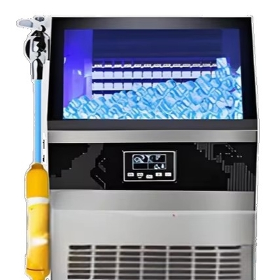 130kg small fully automatic ice maker meets the demand for a large amount of ice in milk tea shops bars