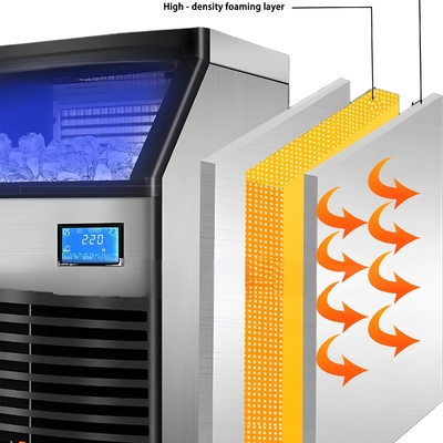 150kg medium-sized fully automatic ice maker is used in milk tea shops and other places for convenient access.