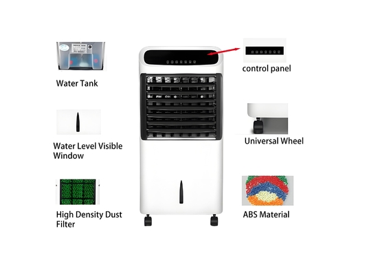 220V Factory Price 12L Water Evaporative Portable Air Cooler Large Desert Honeycomb Manual Mobile Home Industry ETL/CB/CE/GS