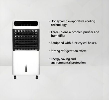 220V Factory Price 12L Water Evaporative Portable Air Cooler Large Desert Honeycomb Manual Mobile Home Industry ETL/CB/CE/GS